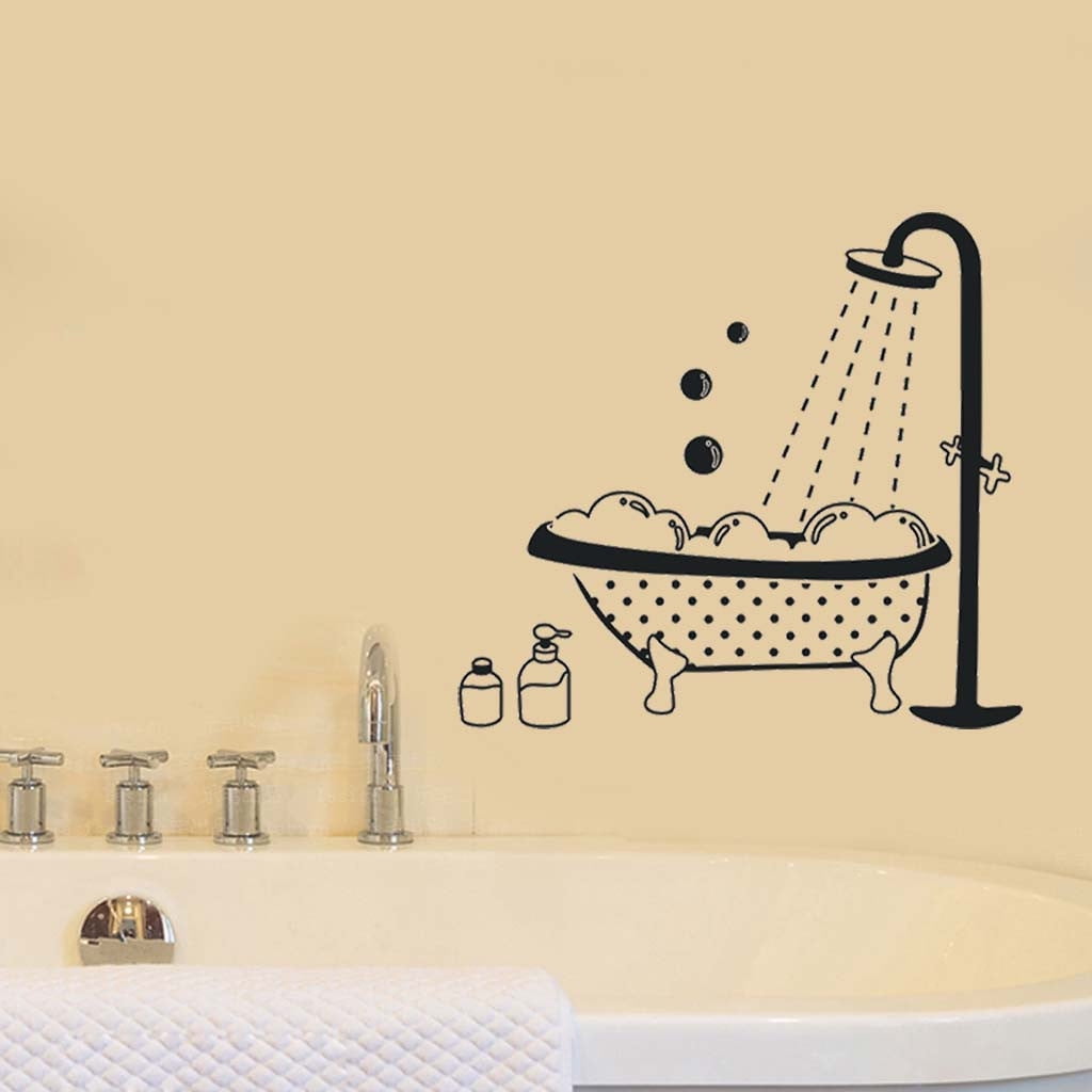 Happy Bubble Small Bathtub Sticker Wall Sticker Living Room Decoration