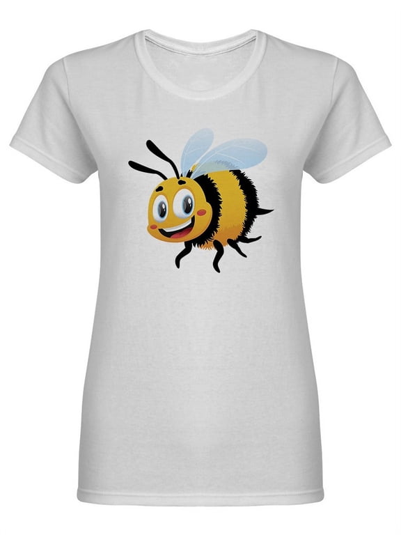 Happy Bumble Bee Shaped Tee Women's -Image by Shutterstock