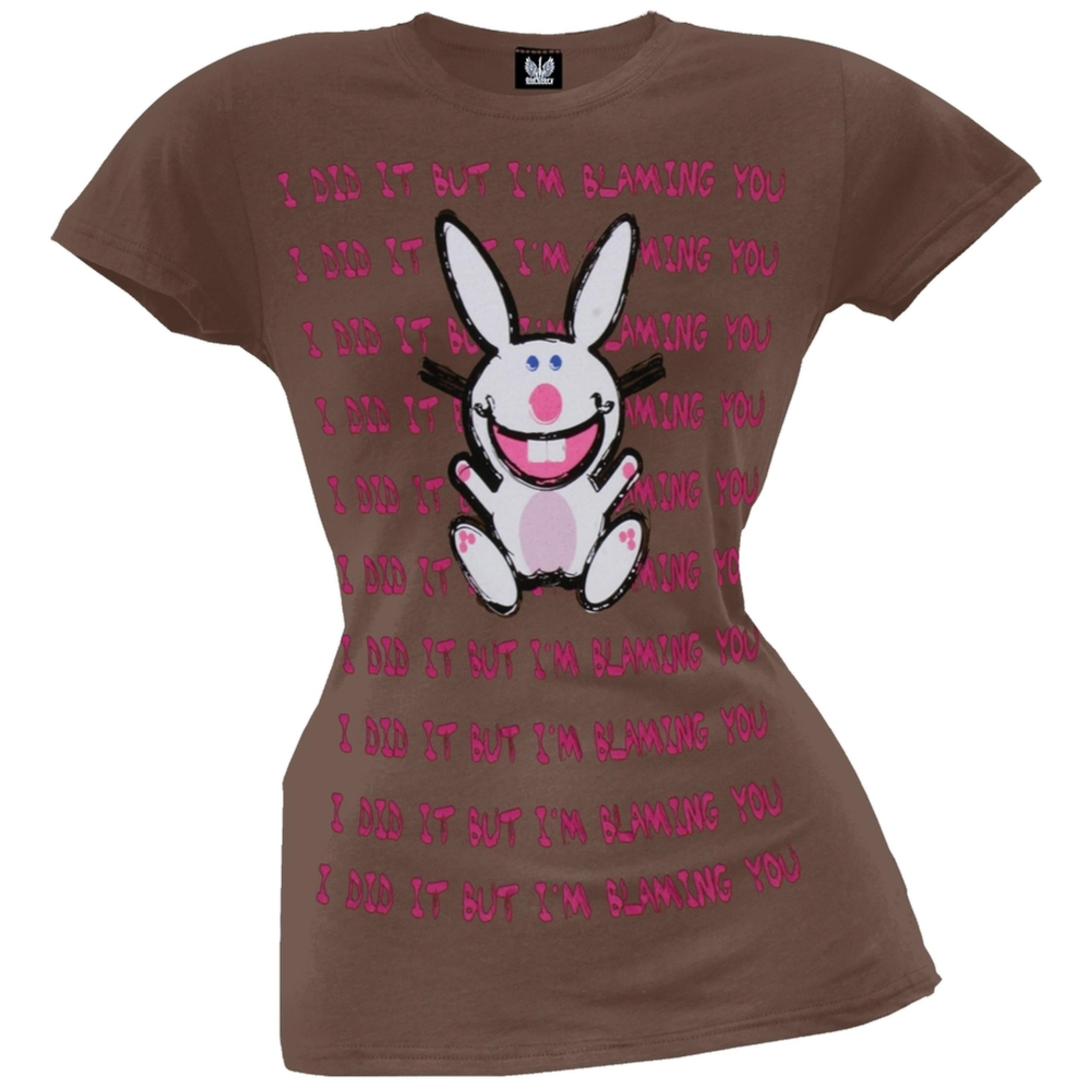 Happy Bunny I'm Blaming You Juniors TShirt