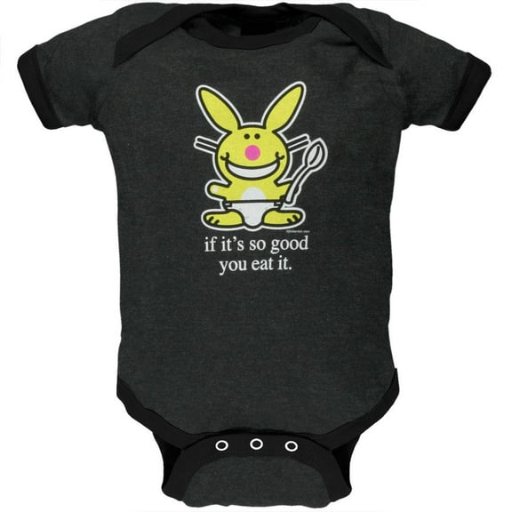 Happy Bunny - If It's So Good You Eat It Baby One Piece - Medium