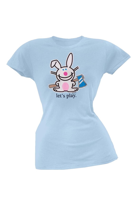 Happy Bunny - Let's Play Juniors T-Shirt - Medium