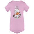 thumbnail image 1 of Happy Bunny With Carrot Bodysuit Infant -Image by Shutterstock,  24 Months, 1 of 2