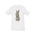 thumbnail image 1 of Happy Bunny With Carrot T-Shirt Infant -Image by Shutterstock,  6 Months, 1 of 4