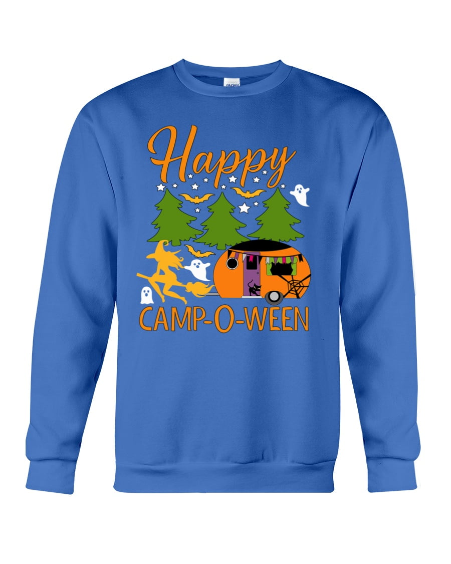 Happy CampOWeen Halloween Camping Camper Crewneck Sweatshirt for Men