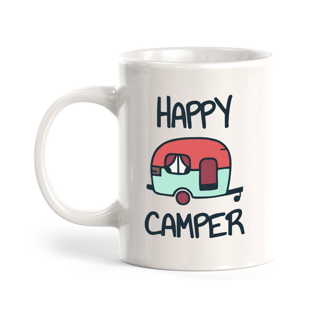 Happy Camper 11oz Ceramic Coffee Mug | RV Camper Lifestyle - Walmart.com