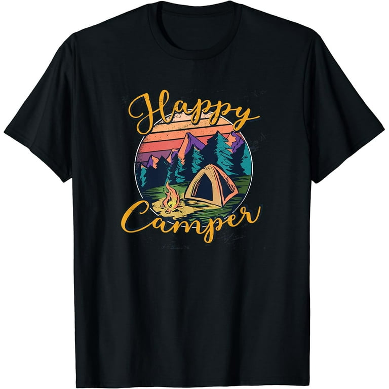Happy Camper Vintage Tshirt Camping Tee Gift For Men Womnen Happy Camper Vintage Tshirt Camping Tee Gift For Men Womnen