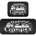 thumbnail image 1 of Happy Camper Black Kitchen Mats Kitchen Rugs Runner Laundry Rug Non Slip Floor Door Mats Soft Doormats Carpet Home Decor Set of 2, 1 of 6