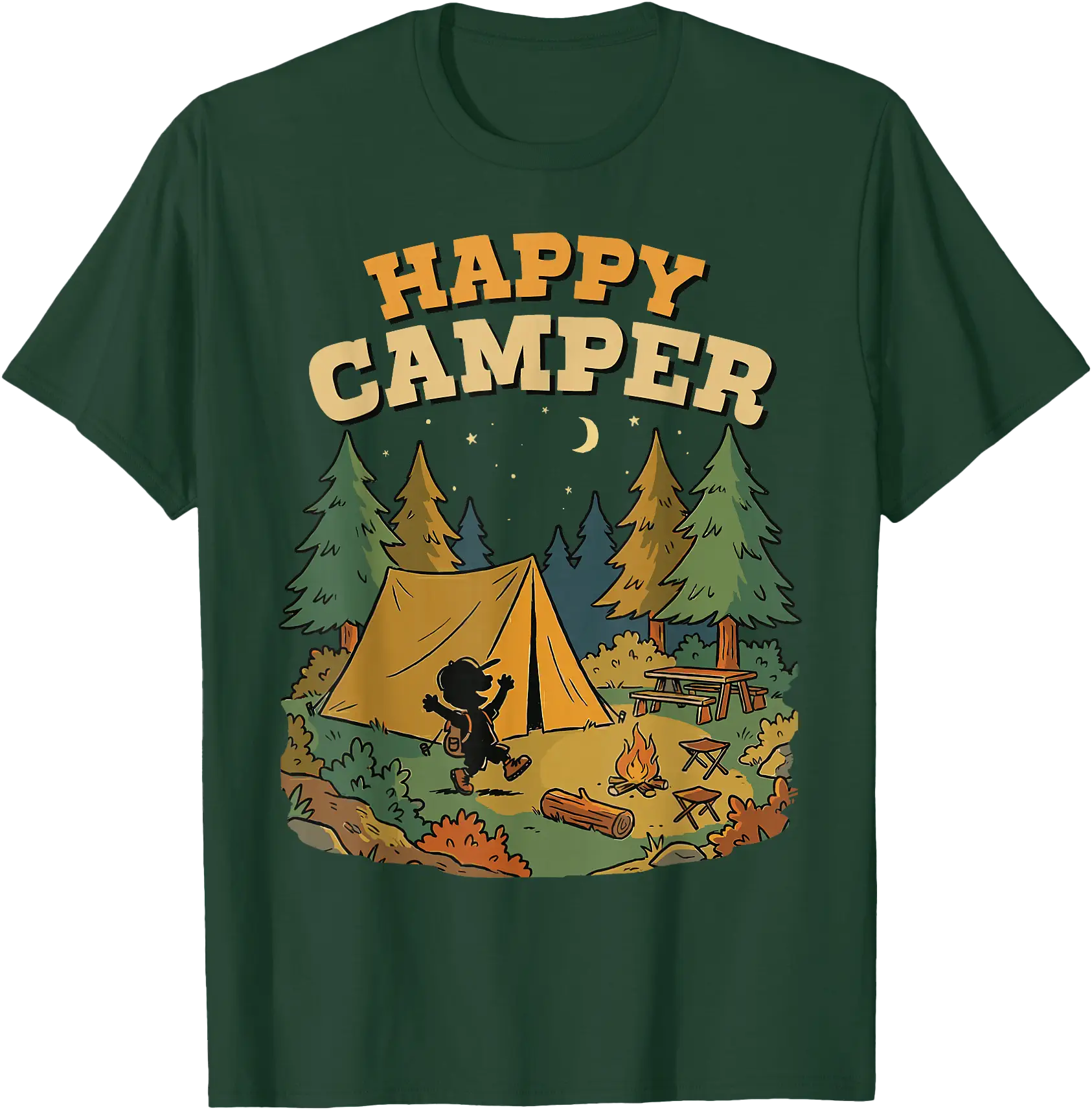 Scrub Garb Happy Camper Camping For Boy T-Shirt - Walmart.com