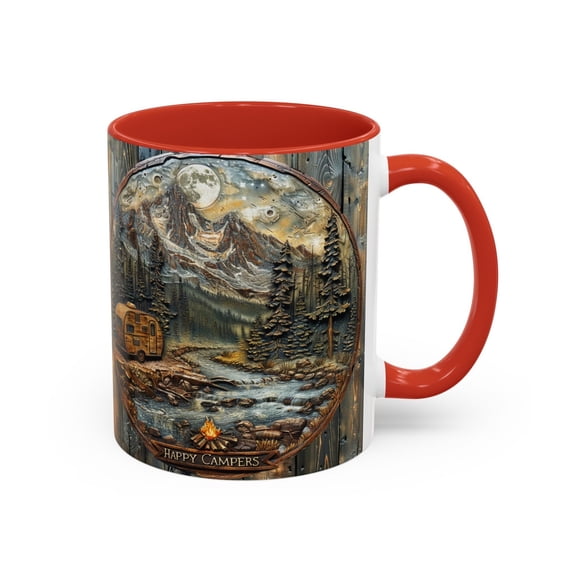 Happy Camper Coffee Mug: Outdoor Adventure Theme, Camping Lover Gift