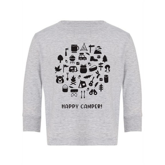 Happy Camper Doodle  Long Sleeve Toddler -Image by Shutterstock,  3 Toddler