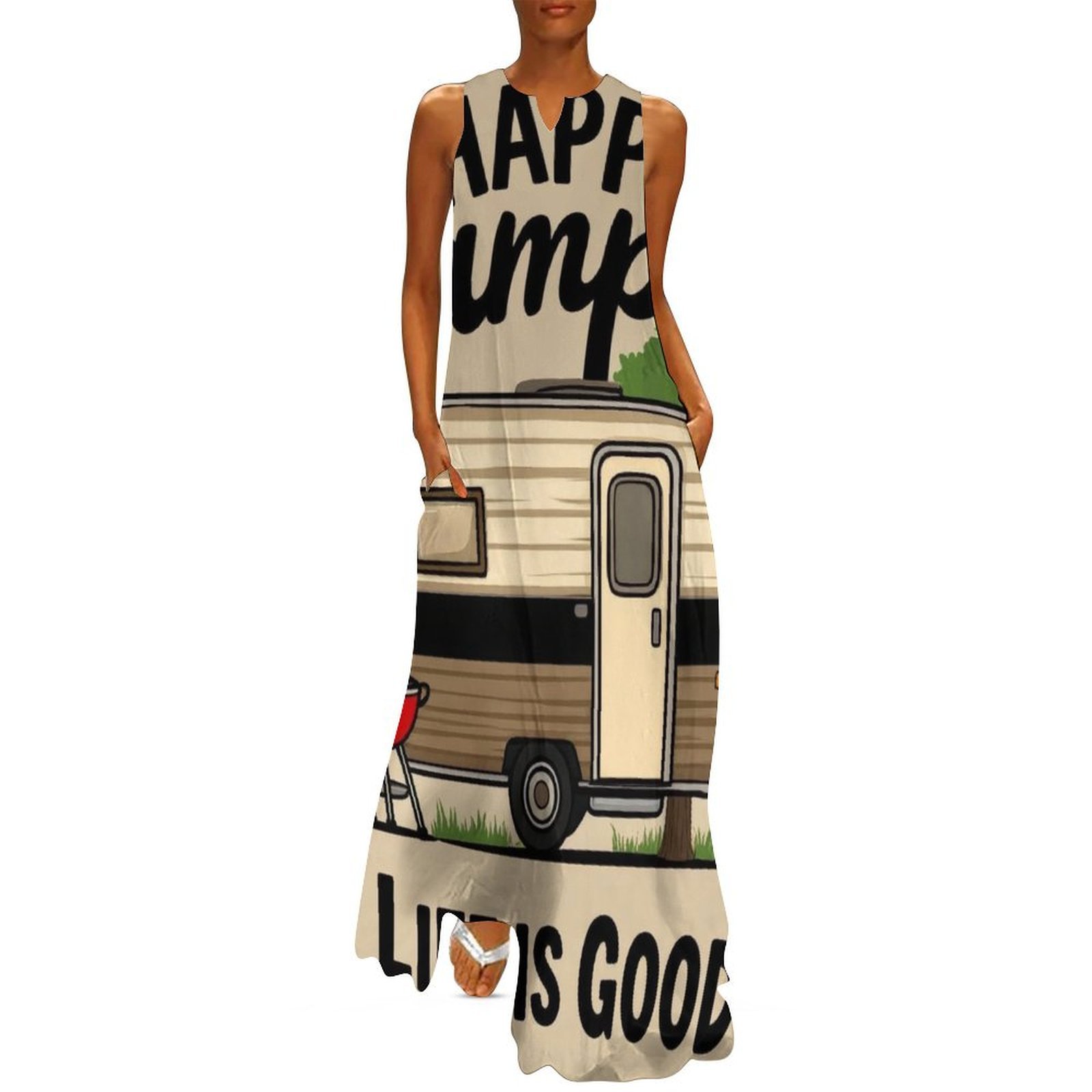 Pete + Lucy Happy Camper Long Sleeve Dress