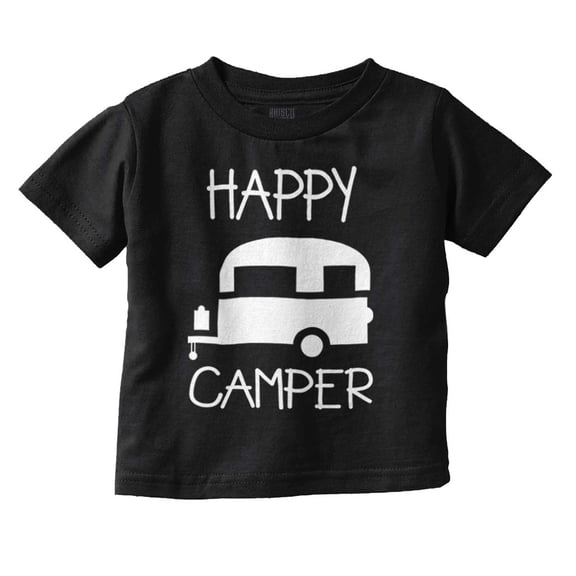 Happy Camper Outdoorsy Toddler Boy Girl T Shirt Infant Toddler Brisco Brands 18M