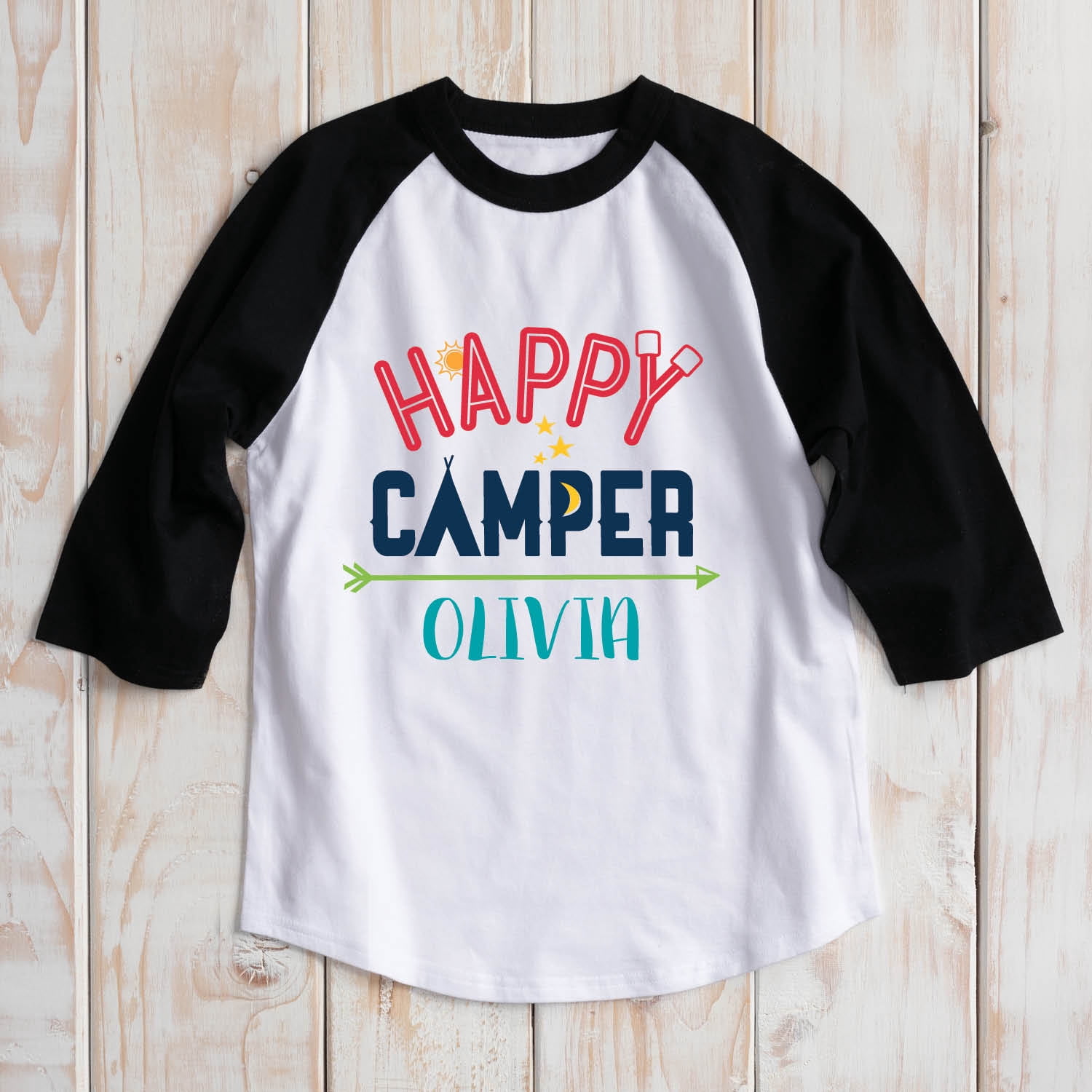 Happy Camper Personalized Youth Sports Jersey