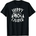 thumbnail image 1 of Happy Camper - RV Trailer Outdoor Camping T-Shirt Black 2X-Large, 1 of 4