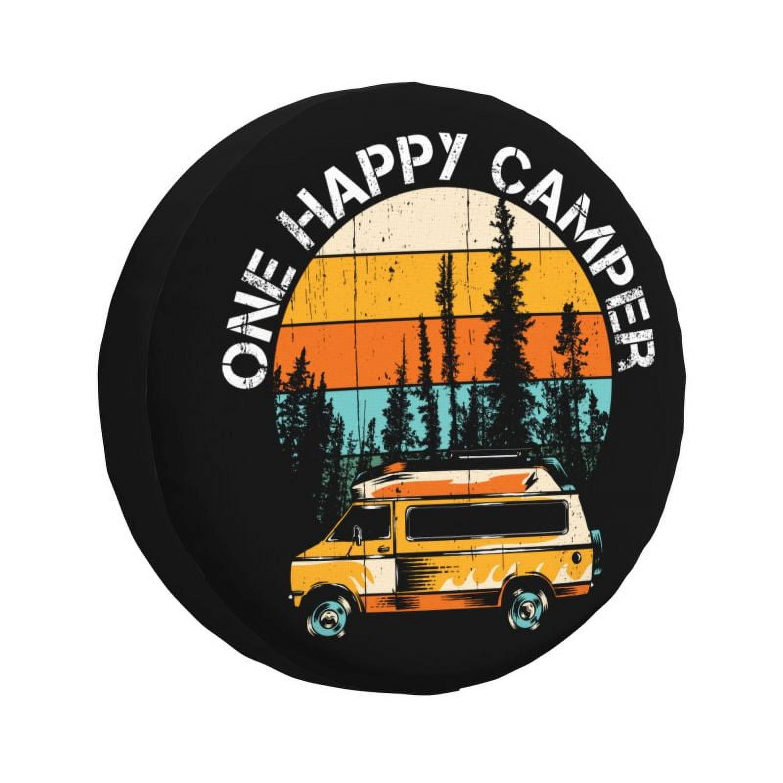 Happy Camper Spare Wheel Tire Cover for Mitsubishi Pajero Adventure