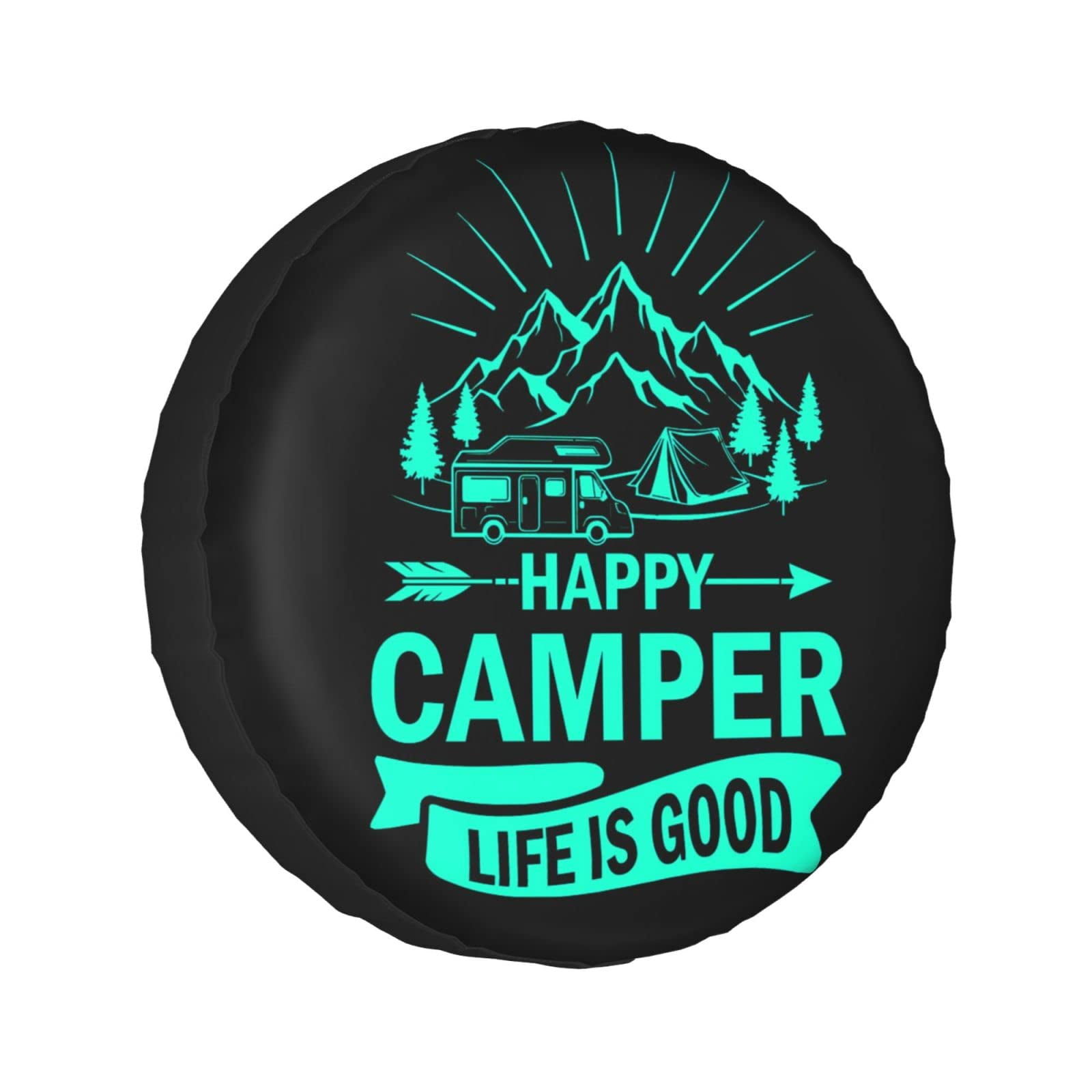 Happy Camper Spare Wheel Tire Cover for Mitsubishi Pajero Mountain Camp