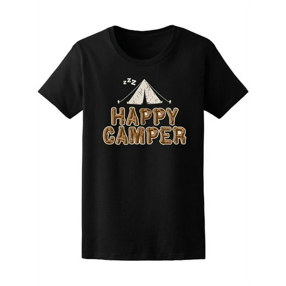 Happy Camper  T-Shirt Women -Image by Shutterstock, Female Large