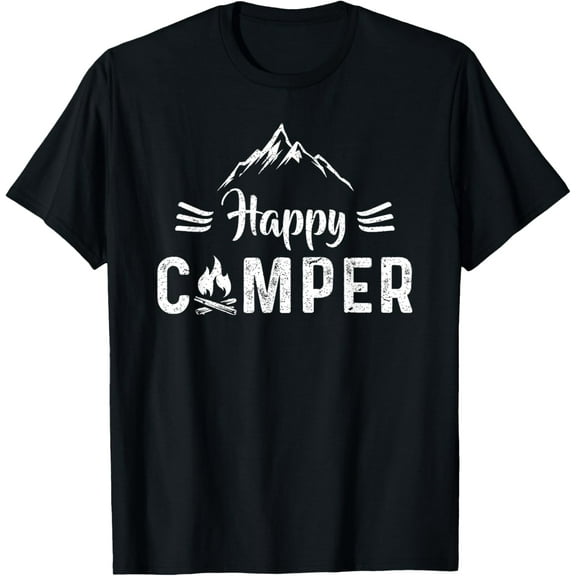 Happy Camper TShirt Camping Lovers Gift Men Women Kids T-Shirt