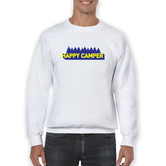 Happy Camper Tagline Sweatshirt Men -GoatDeals Designs, Male 4X-Large