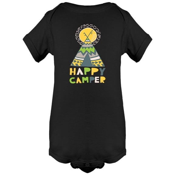 Happy Camper Teepee Tent Bodysuit Infant -Image by Shutterstock,  Newborn
