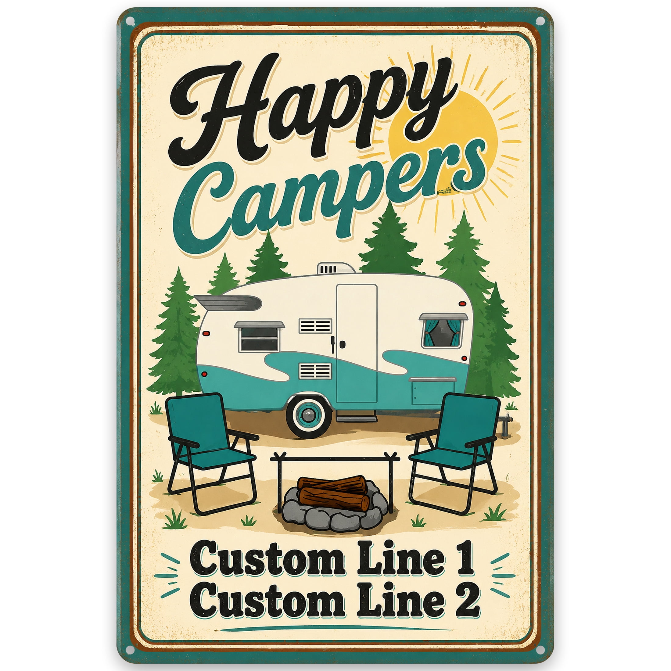 Happy Campers Signs for Home Decor
