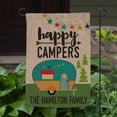 thumbnail image 1 of Happy Campers Personalized Burlap Garden Flag, 1 of 1
