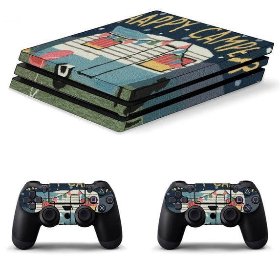 Happy Camping Dog PS4/PS4 Pro/PS4 Slim Skin Sticker For Console And Controller Skins