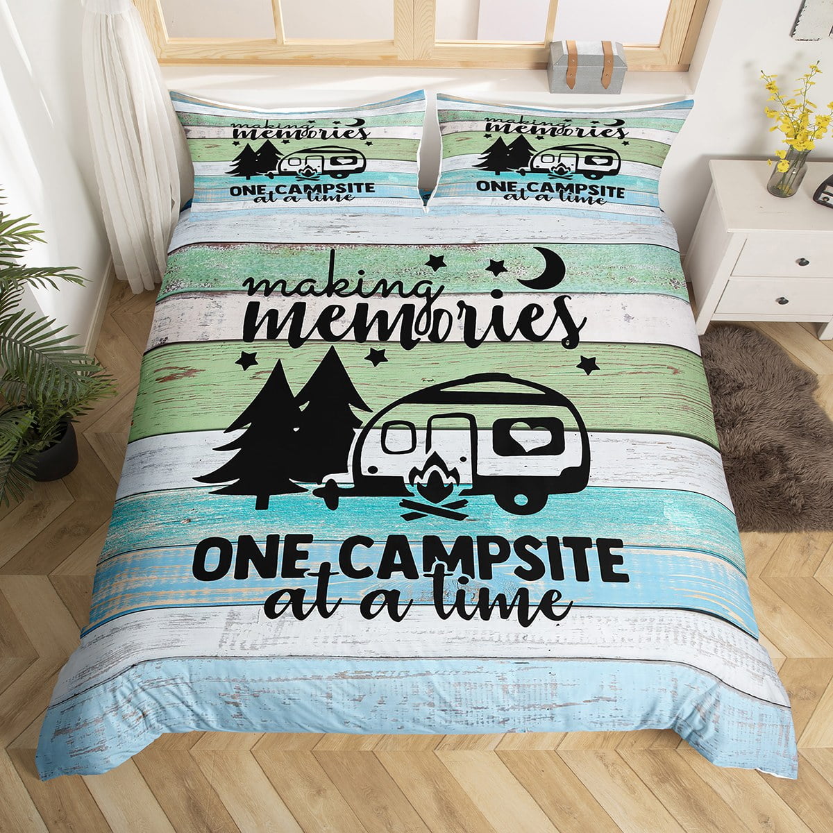 Aqua Camper Van WN2802074CL Duvet Cover Set main image 0