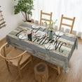 thumbnail image 1 of Happy Camping Rectangle Tablecloth Stain Wrinkle Resistant Washable Table Cloth, Decorative Fabric Table Cover For Dining, Buffet Parties Camping 54x72in, 1 of 5