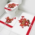 thumbnail image 1 of Happy Canada Day Bathroom Rugs Set Red Maple Leaf Flag Beaver Animal Non Slip Absorbent Soft Bath Mats 3 Piece Set with Bathroom Rug, U-Shaped Floor Mat, Toilet Seat Cover Small Size, 1 of 9