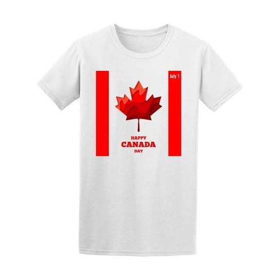 Happy Canada Day Maple Leaf T-Shirt Men -Image by Shutterstock, Male Small