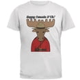thumbnail image 1 of Happy Canada Day Moose Canadian Mens T Shirt White 3X-LG, 1 of 1
