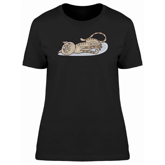 Happy Cartoon Kitten Tee Women's -Image by Shutterstock