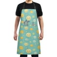 thumbnail image 1 of Happy Cartoon Sun Kitchen Apron with 2 Pockets Adjustable waterproof Cooking Aprons for Women Men Chef, 1 of 7