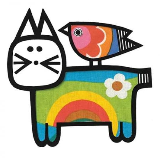 Happy Cat Canvas Art - Jane Foster (24 x 24)