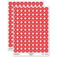 thumbnail image 1 of Happy Cat Face Doodle 200+ Round Stickers - Red - Gloss Finish - 0.50" Size, 1 of 3