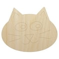 thumbnail image 1 of Happy Cat Face Doodle Wood Shape Unfinished Piece Cutout Craft DIY Projects - 4.70 Inch Size - 1/8 Inch Thick, 1 of 7