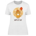 thumbnail image 1 of Happy Cats Day With Balloon T-Shirt Women -Image by Shutterstock, Female x-Large, 1 of 2