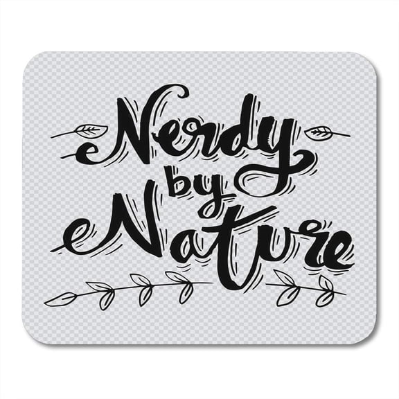 Happy Celebration Nerdy by Nature Hand Lettering Calligraphy Greeting Idea Mousepad Mouse Pad Mouse Mat 9x10 inch