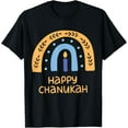 thumbnail image 1 of Happy Chanukah | Hanukkah T-ShirtMen and women, Black T-shirt, size: Extra large, 1 of 4
