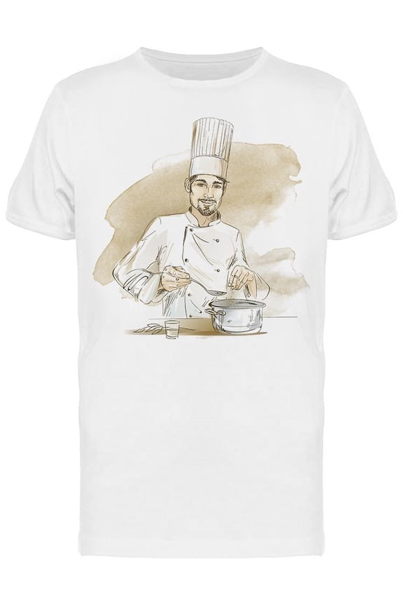 Happy Chef Cooking T-Shirt Men -Image by Shutterstock, Male Large