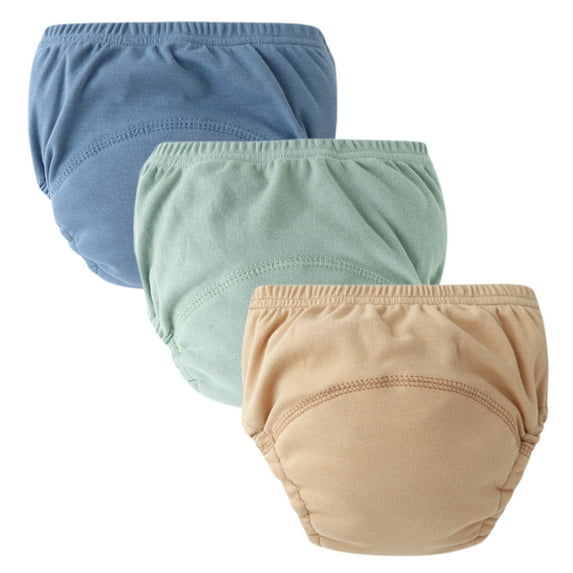 Happy Cherry Baby Girl Potty Training Underwear Toddler Toilet Training Pants Boys Diapers Training Underwear Cotton Absorbent Training Underpants Solid Color 3 Pack for 6-12 Months