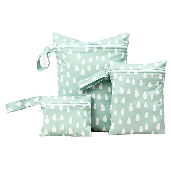 Happy Cherry Baby Wet Storage Bag Waterproof Washable Bags Travel Wet Bag Cloth Diapers Dry Bags with Zippered Handle 3 Set for Beach Pool Gym Swimsuits Yoga Swimwear