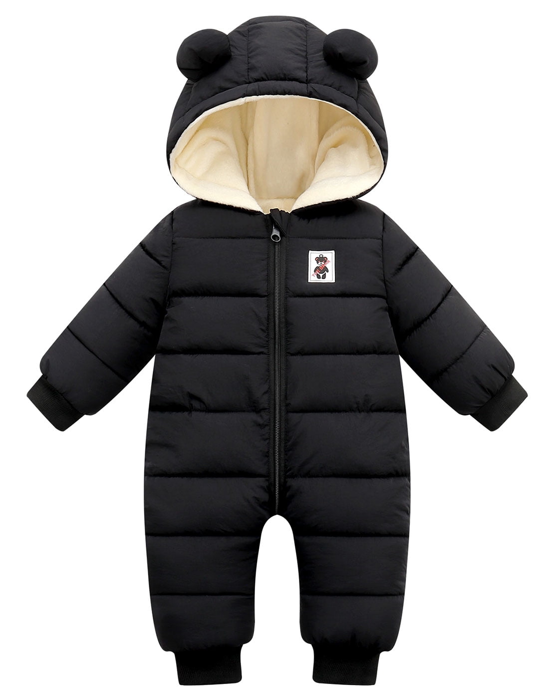 Happy Cherry Infant Puffer Romper Baby Bunting Snowsuits Hooded ...