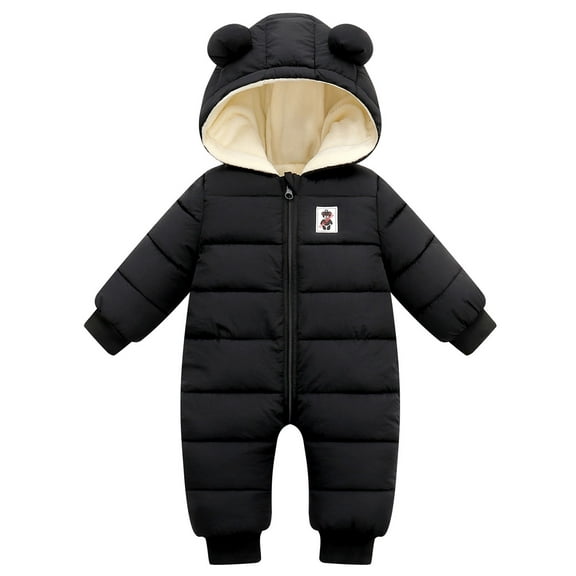 Happy Cherry Infant Puffer Romper Baby Bunting Snowsuits Hooded Jumpsuit Overalls Newborn Boy Pram Suit 0-24 Months