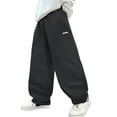 thumbnail image 1 of Happy Cherry Kids Joggers Boys Cargo Baggy Pants Hip Hop Trousers Casual Sweatpants Elastic Waist Outdoor Black 5-6 Years, 1 of 7