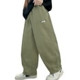 thumbnail image 1 of Happy Cherry Kids Joggers Boys Cargo Pants Hip Hop Pants Baggy Trousers Casual Sweatpants Elastic Waist Outdoor Green 5-6 Years, 1 of 7