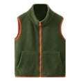 thumbnail image 1 of Happy Cherry Toddler Girls Polar Fleece Vest Boy Sleeveless Outerwear Zip Up Kids Winter Warm Waistcoat Children Lightweight Jacket with Pockets, 1 of 7