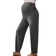 thumbnail image 1 of Happy Cherry Women Maternity Pants Wide Leg Pregnancy Straight Pants Pregnancy Stretchy Trousers Maternity Over The Belly Sweatpants Pregnant Loose Summer Trousers with Pockets Plus Size, 1 of 7