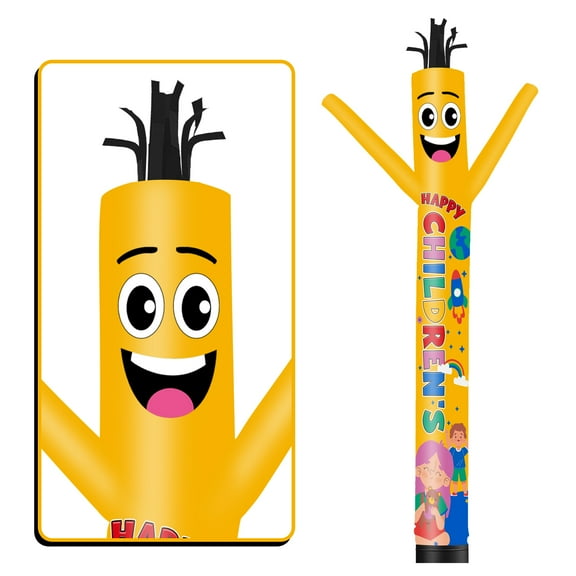 Happy Children's Day Inflatable Tube Man Wacky Wavy Dancing Guy for Outdoor Decoration Advertising Business Promotion (Blower Not Included)